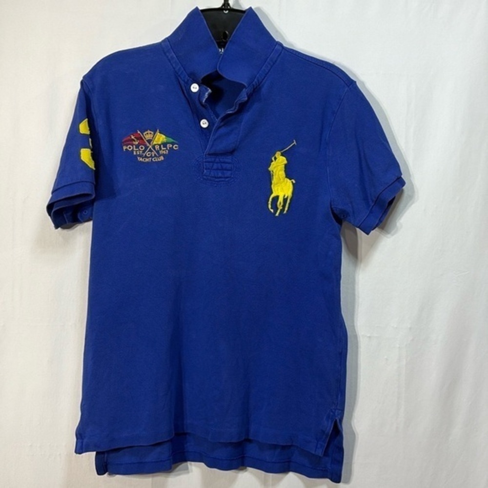 🫎 Polo Ralph Lauren royal blue pique knit  short sleeve polo extra large pony